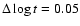 $\Delta\log t = 0.05$