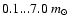 $0.1...7.0~
m_\odot$