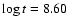 $\log t = 8.60$