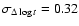 $\sigma_{\Delta\log t}=0.32$