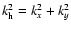 $k_{\rm h}^2=k_{x}^2+k_{y}^2$