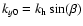 $k_{y0}=k_{\rm h}\sin(\beta)$