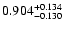 $\rm0.904^{+0.134}_{-0.130}$