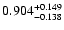 $\rm0.904^{+0.149}_{-0.138}$