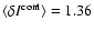 $\langle\delta I^{\rm cont}\rangle =
1.36$