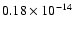 $0.18\times 10^{-14}$