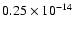 $0.25\times 10^{-14}$