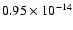 $0.95\times 10^{-14}$