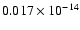 $0.017\times 10^{-14}$