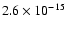 $2.6\times 10^{-15}$