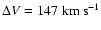 $\Delta V=147~\rm km~s^{-1}$