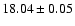 $18.04\pm0.05$