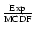 $\frac{{\rm Exp}}{{\rm MCDF}}$