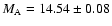 $M_{\rm A} = 14.54\pm0.08$