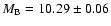 $M_{\rm B} = 10.29\pm0.06$
