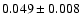 $0.049 \pm 0.008$