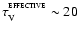 $\tau_{\rm V}^{^{\rm EFFECTIVE}} \sim 20$