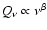 $Q_\nu \propto \nu^\beta$