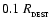 $0.1~R_{_{\rm DEST}}$