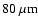 $80~\mu {\rm m}$