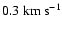 $0.3~{\rm km}~{\rm s}^{-1}$