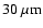 $30~\mu {\rm m}$