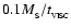 $0.1 M_{_{\rm S}} / t_{_{\rm VISC}}$