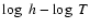 $\log~h-\log~T$