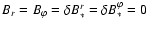 $B_r=B_\varphi=\delta B_*^r = \delta B_*^\varphi
= 0$