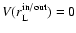 $V(r_{\rm L}^{\rm in/out})=0$