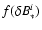 $f(\delta B_*^i)$