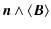 $\displaystyle \vec{n} \wedge \left\langle\vec{B} \right\rangle$