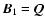 $\vec{B}_1=\vec{Q}$