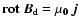 $\bf {rot}~\vec{B}_{\rm d}=\mu_0~\vec{j}$