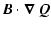 $\displaystyle \vec{B} \cdot \vec{\nabla}~\vec{Q}$