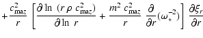 $\displaystyle +
\frac{c_{{\rm ma}z}^2}{r} ~ \left[
\frac{\partial \ln~(r~\rho~c...
...\partial}{\partial r}(\omega_*^{-2}) \right] ~
\frac{\partial\xi_r}{\partial r}$