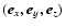 $(\vec{e}_x, \vec{e}_y, \vec{e}_z)$