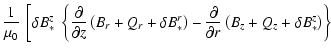$\displaystyle \frac{1}{\mu_0} ~
\left[ \delta B_*^z ~ \left\{ \frac{\partial}{\...
...{\partial}{\partial r}
\left( B_z + Q_z + \delta B_*^z \right) \right\} \right.$