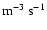 ${\rm m}^{-3}~{\rm s}^{-1}$