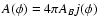 $A(\phi) = 4 \pi A_B j(\phi)$