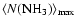 $\langle N(\hbox{NH}_3) \rangle_{\rm max}$