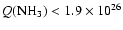 $Q(\hbox{NH}_3)< 1.9\times10^{26}$