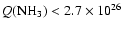 $Q(\hbox{NH}_3) < 2.7\times10^{26}$