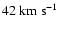 ${\rm 42~km~s^{-1}}$
