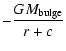 $\displaystyle -\frac{GM_{\rm bulge}}{r+c}$