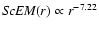 ${\it ScEM}(r) \propto r^{-7.22}$