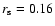 $r_{\rm s}=0.16$