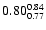 $\rm0.80^{0.84}_{0.77}$