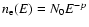 $n_{\rm e}(E) = N_0 E^{-p}$
