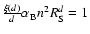 \(\frac{\xi(d)}{d}\alpha_{\rm B}n^2R^d_{\rm S}=1\)